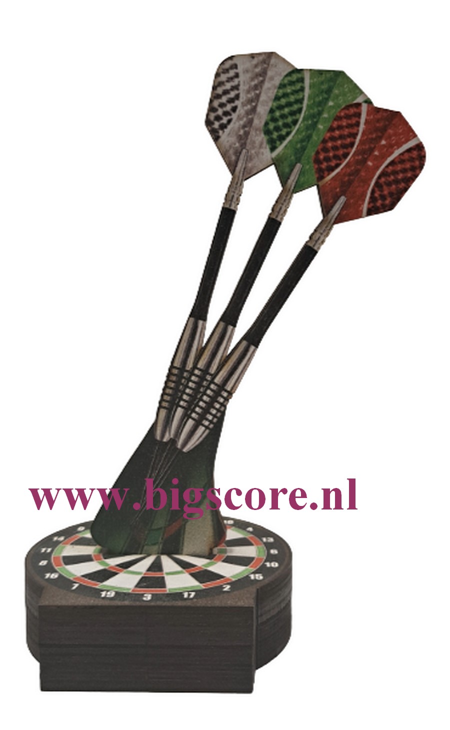 Dart DA-17 Houtenbeeld Dartbord/pijlen LAATSTE OP=OP!!